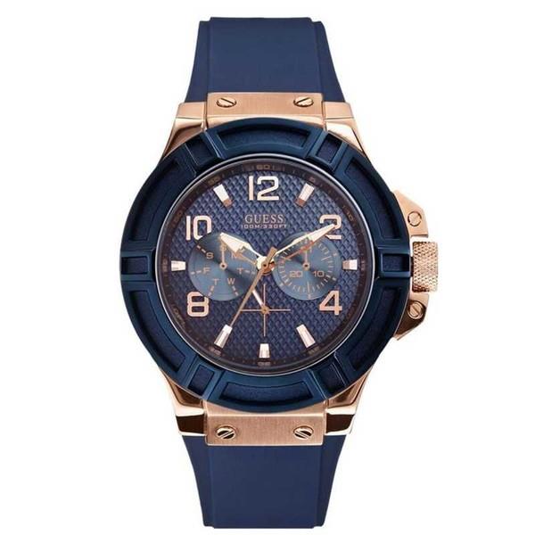 Guess W0247G3 Blaue Silikon Herren Uhr Guess W0247G3 Blaue Silikon Herren Uhr